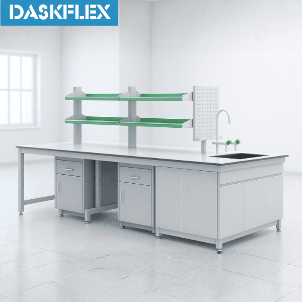 Bàn thí nghiệm trung tâm C3000M có giá để đồ