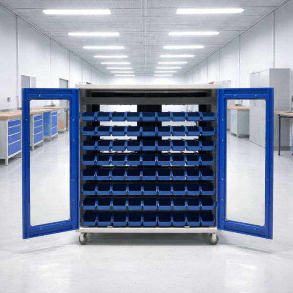 Tủ chứa khay linh kiện A5  di động (đã bao gồm 150 khay A5)