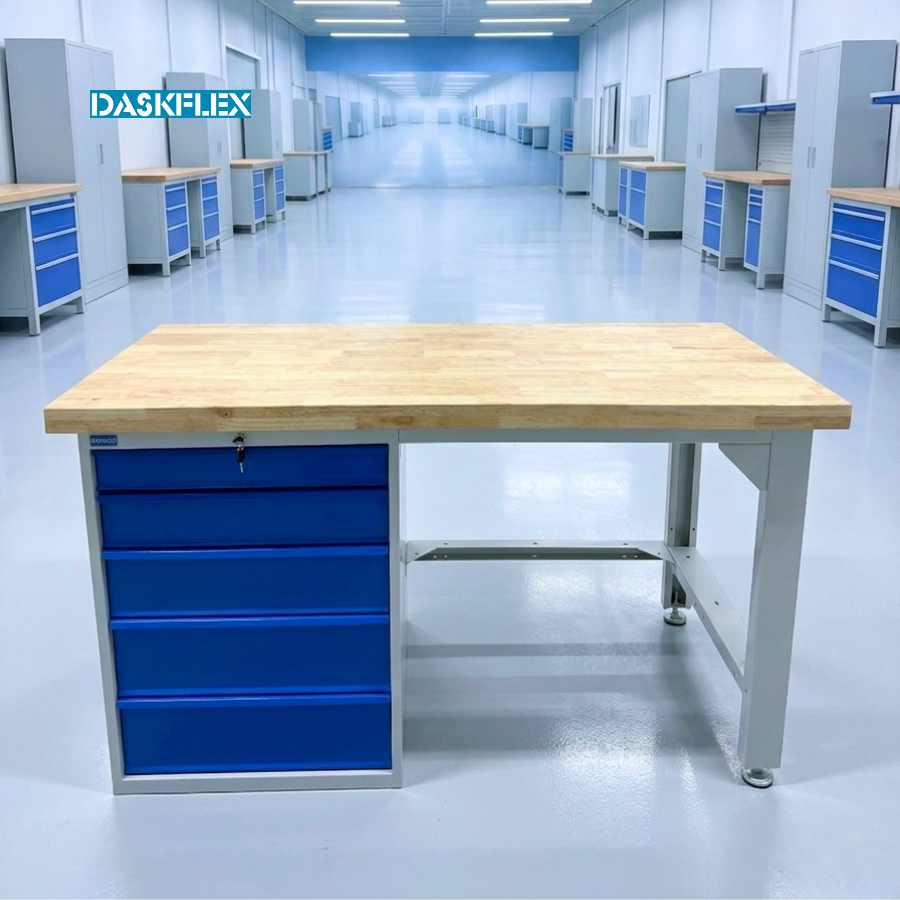Bàn thao tác 1500 tủ 5 ngăn kéo Daskflex