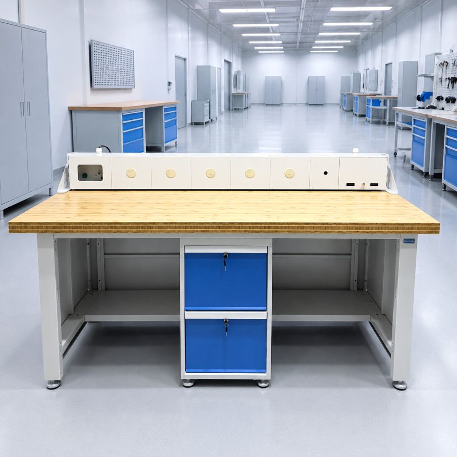 Bàn thao tác MO 2000x800x850- Có cụm cấp nguồn