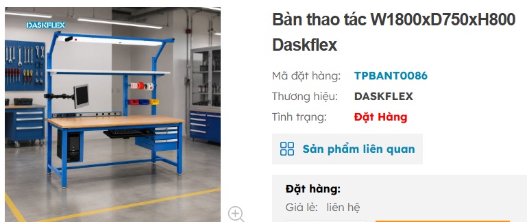 b&agrave;n thao t&aacute;c kỹ thuật daskflex