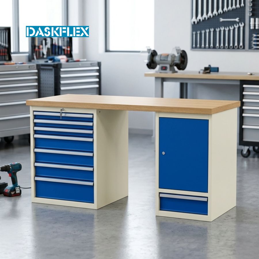 Bàn thao tác MO 2 hộc tủ 1500x700x850mm