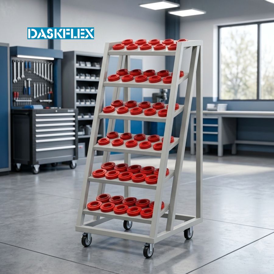 Giá chứa bầu kẹp BT30 và BT40 di động 500x500xH1000mm