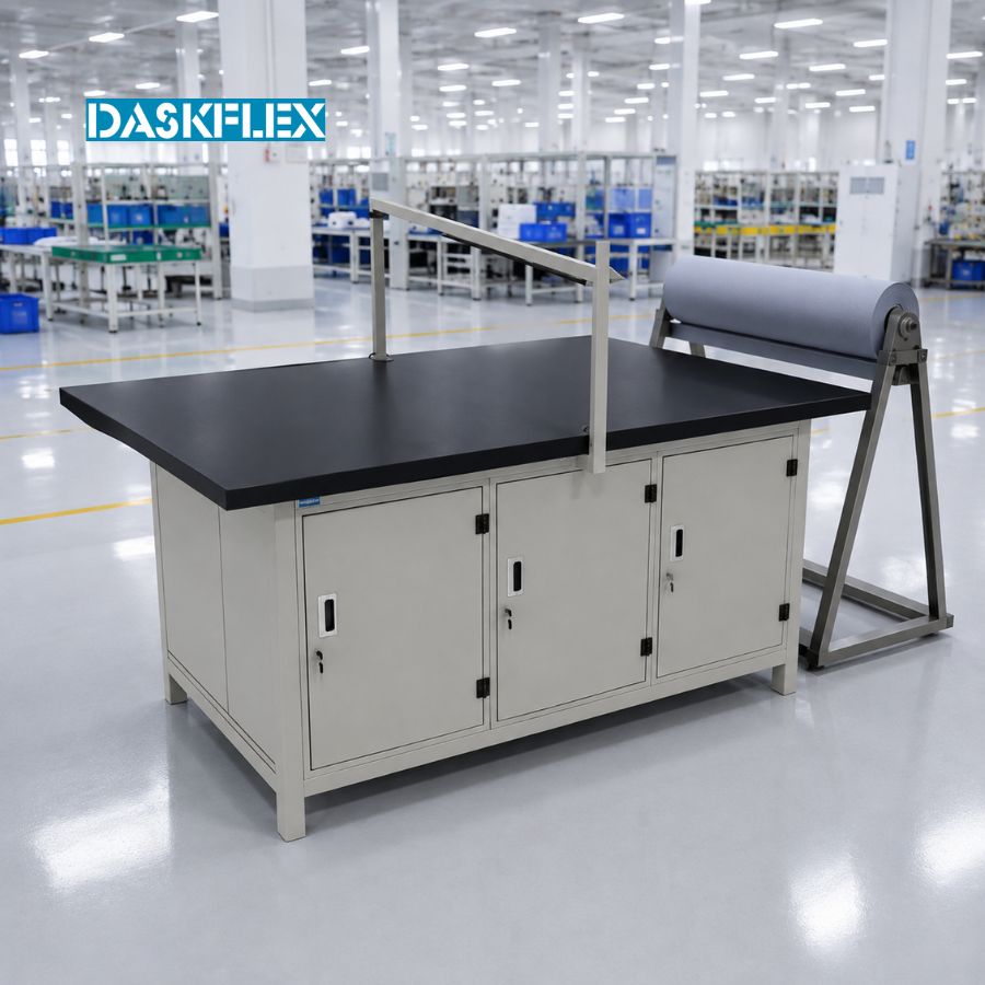Bàn kiểm tra cuộn vải D2300xR1700xC1000 mm