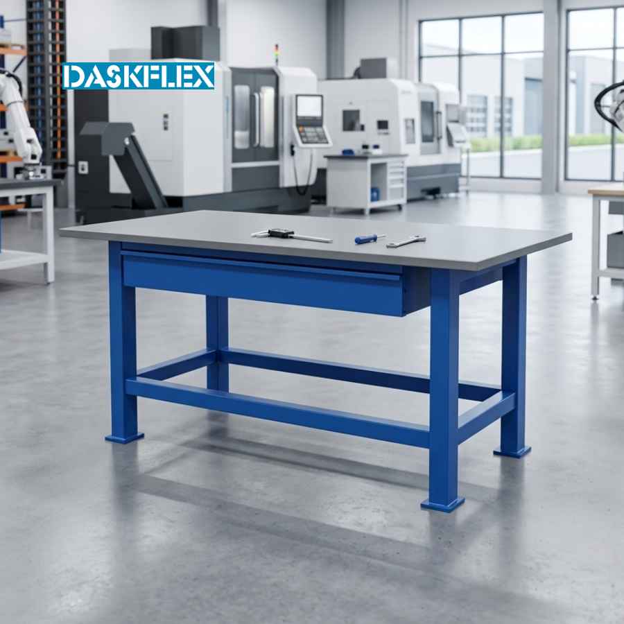 Bàn thao tác cơ khí 2000 mặt bàn Inox L2000xD1000xH850 mm